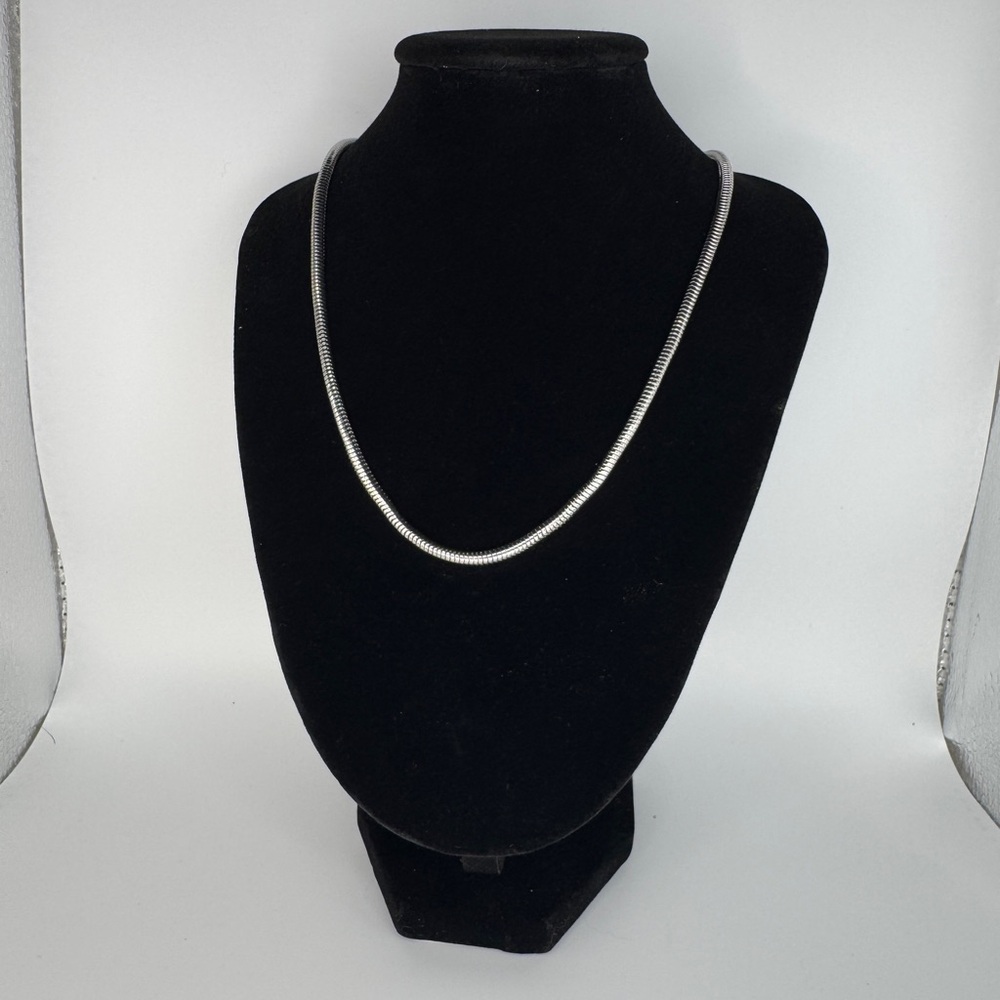 Sterling Silver Snake Chain Necklace - Silver